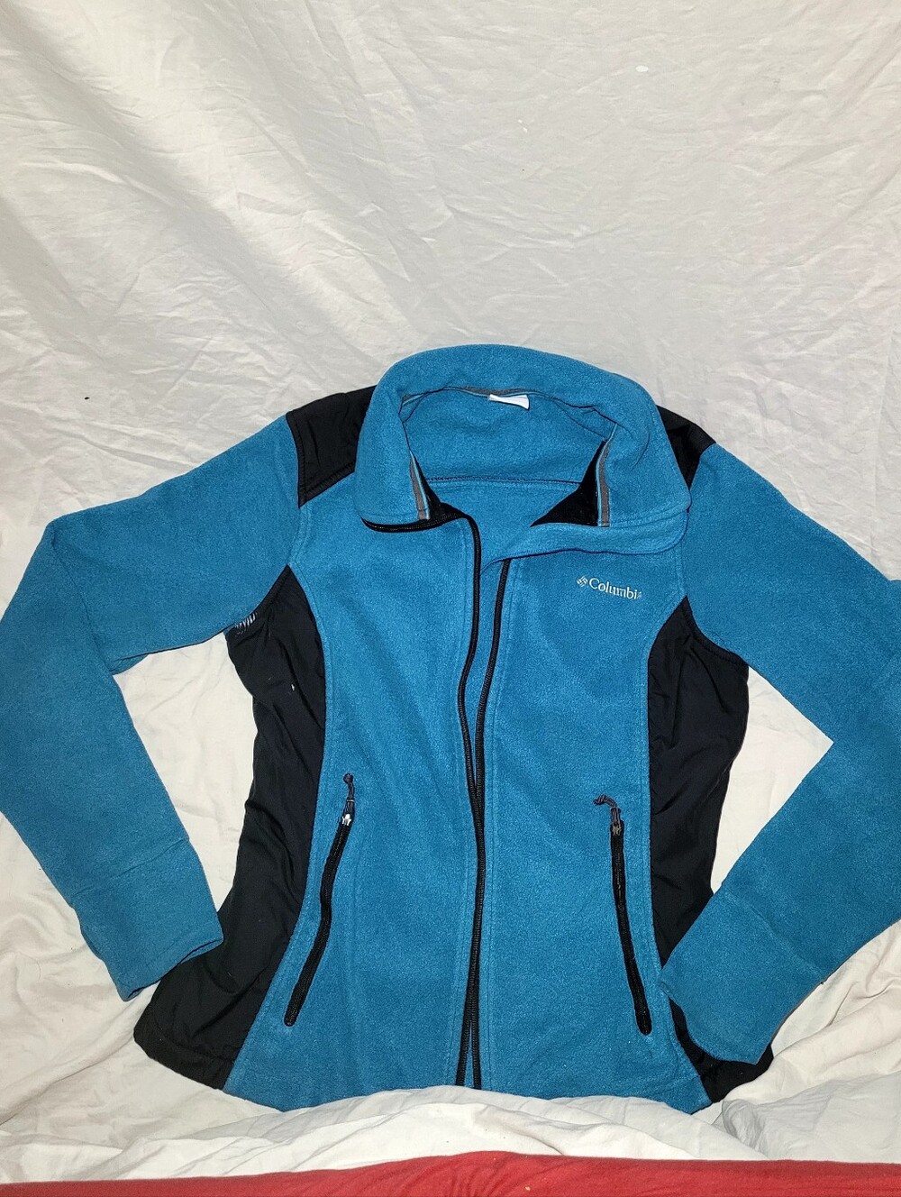 Columbia Women's Teal and Black Fleece Utility Jacket